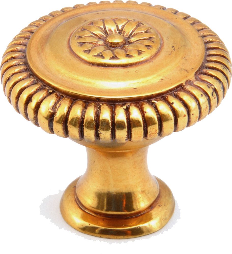 1 5/8" Diameter Solid Brass Large Decorative Knob in Paris Brass