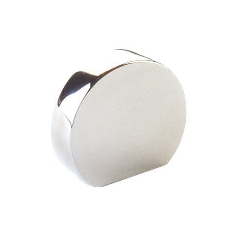 1" Modern Oval Knob in Polished Nickel