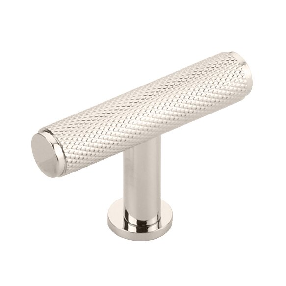 2" Long T-Knob in Polished Nickel