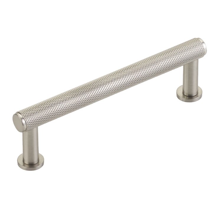 4" Centers Knurled Pull in Brushed Nickel