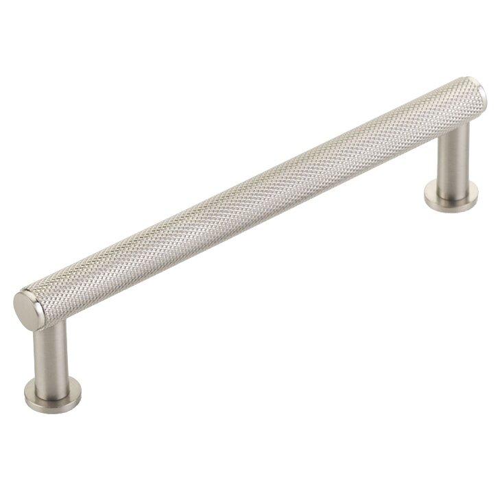 5" Centers Knurled Pull in Brushed Nickel