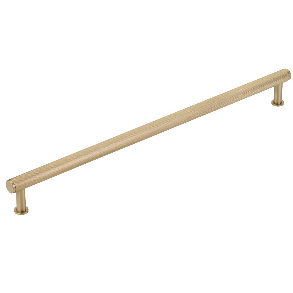 18" Centers Knurled Appliance Pull in Signature Satin Brass