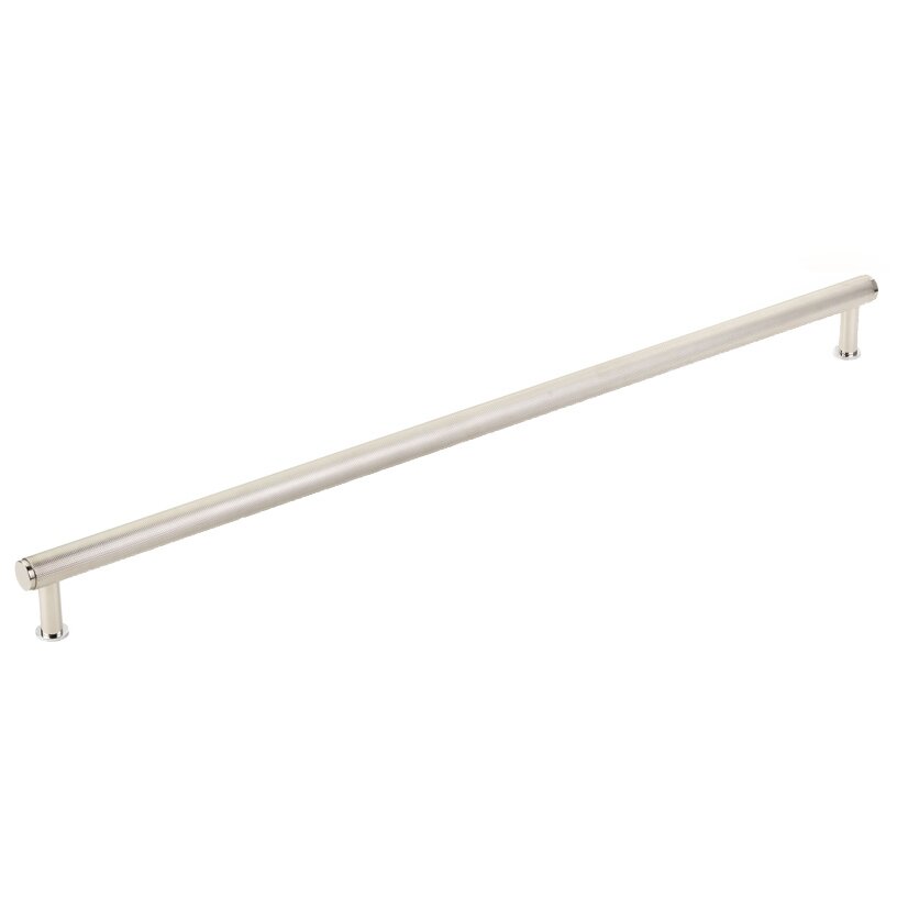 24" Centers Knurled Appliance Pull in Polished Nickel