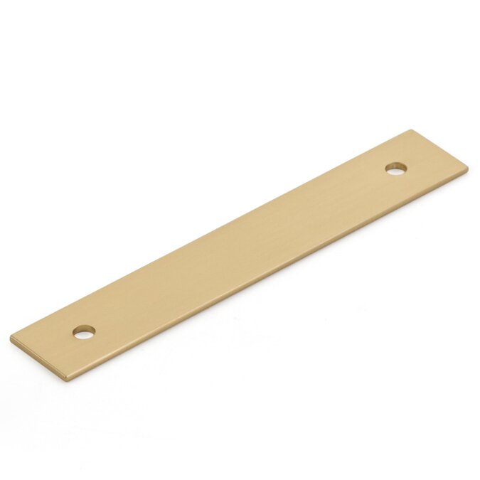 3 1/2" Centers Pull Backplate in Signature Satin Brass