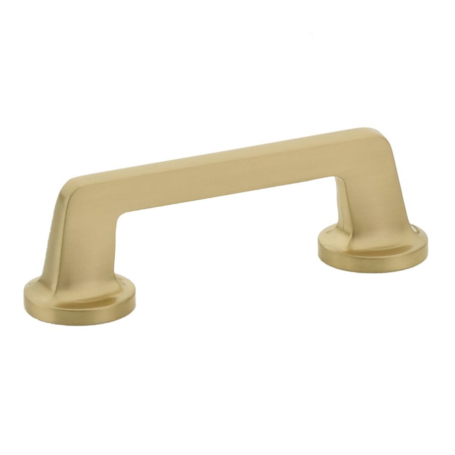 3 1/2" Centers Pull with Round Base in Signature Satin Brass