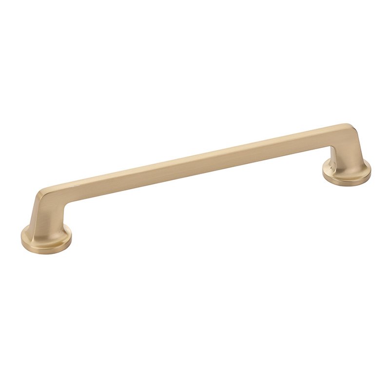 8" Centers Rounded Handle in Signature Satin Brass