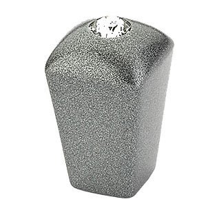 1/2" Knob in Milano Silver with Crystal
