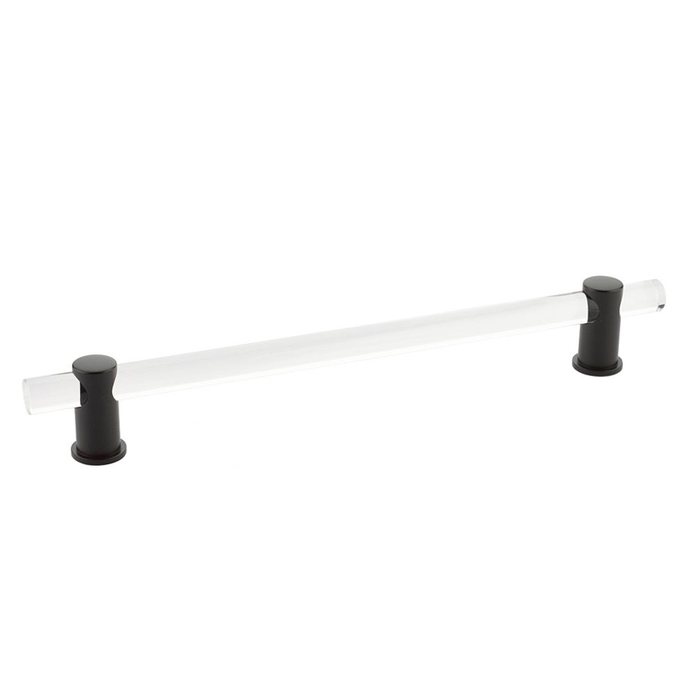 8" Centers Adjustable Clear Acrylic Pull In Oil Rubbed Bronze