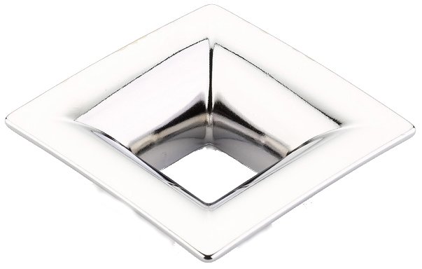 1 1/4" Centers Flared Square Pull in Polished Chrome