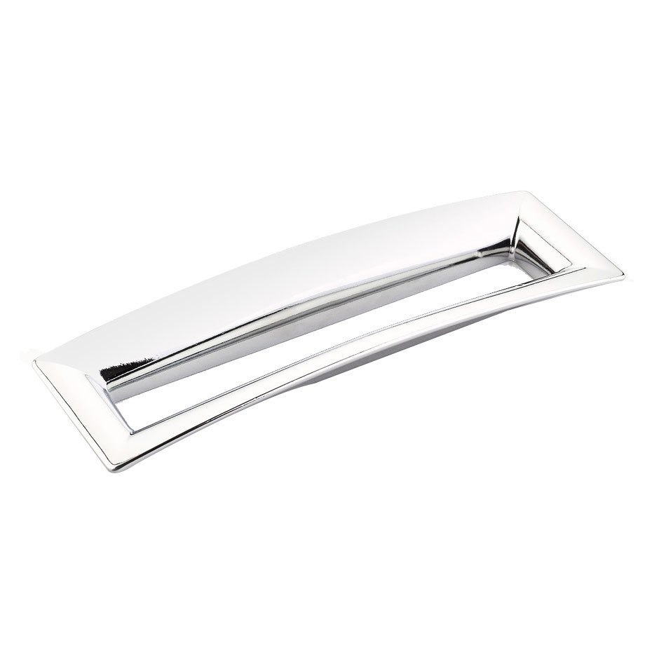 6 1/4" Centers Flared Rectangle Pull in Polished Chrome