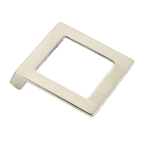 1 1/4" Centers Angled Square Pull in Satin Nickel
