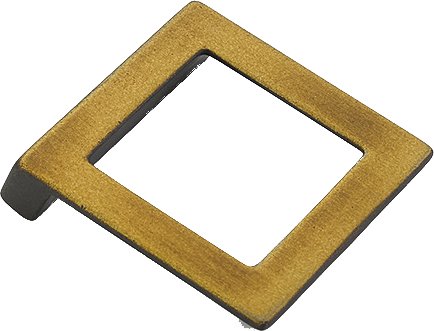 1 1/4" Centers Angled Square Pull in Burnished Bronze