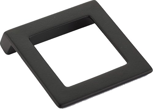 1 1/4" Centers Angled Square Pull in Matte Black