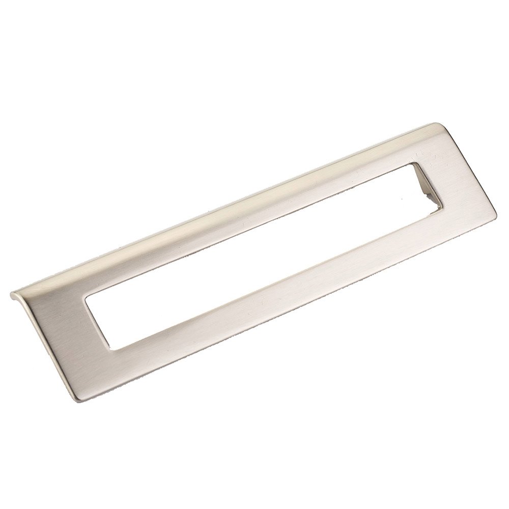6 1/4" Centers Angled Rectangle Pull in Satin Nickel