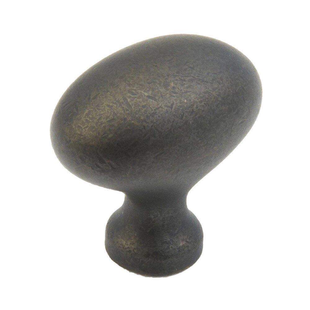 1 3/8" Oval Knob in Distressed Bronze