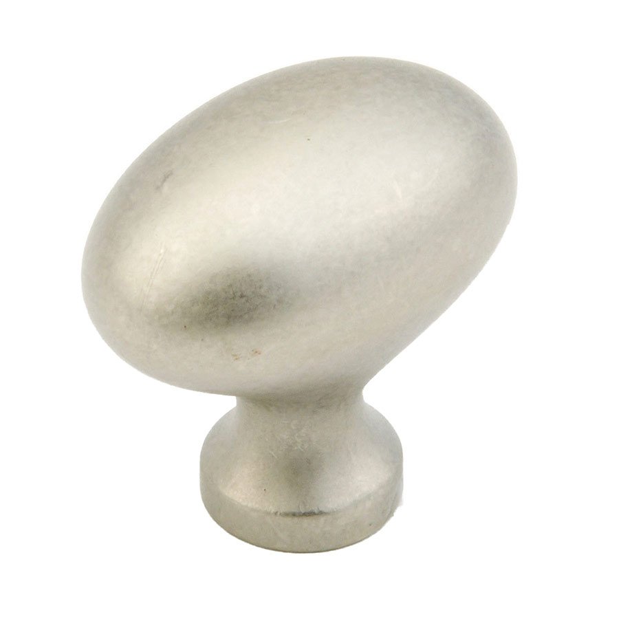 1 3/8" Oval Knob in Distressed Nickel