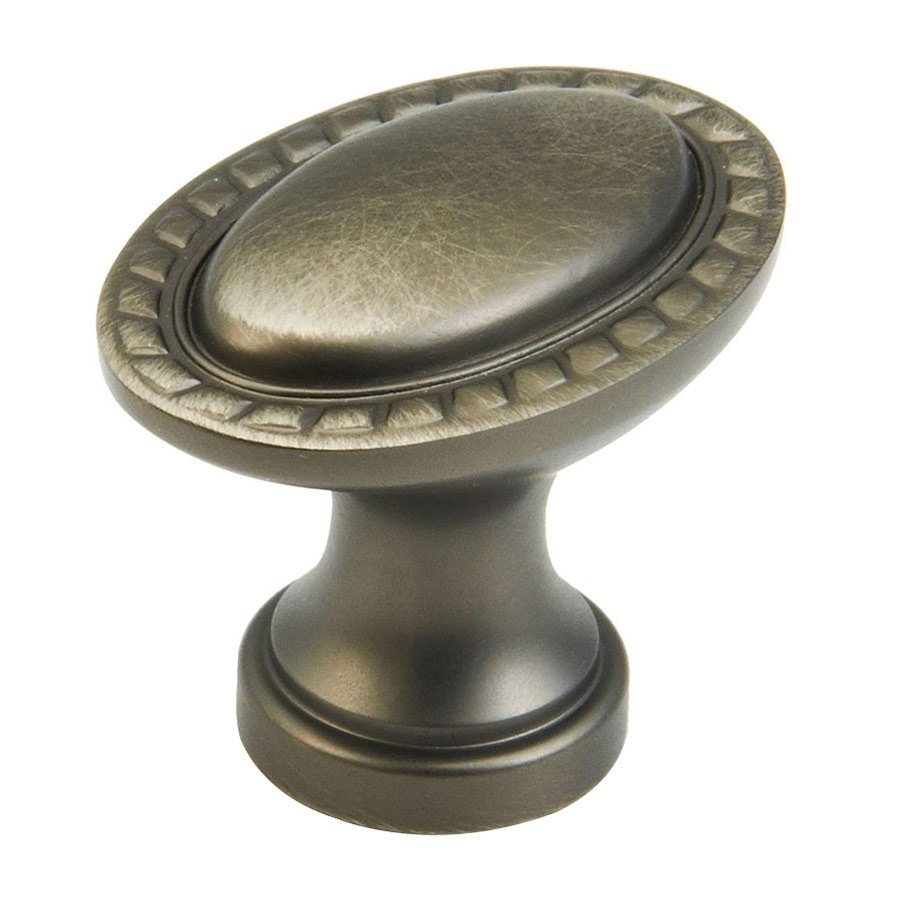 1 3/8" Oval Rope Knob in Antique Nickel