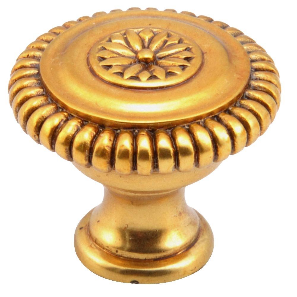 1 5/16" Diameter Solid Brass Small Decorative Knob in Paris Brass