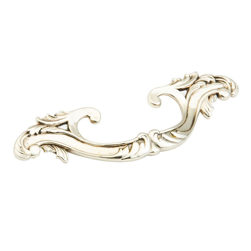 5 3/8" Centers Stationary Filigree Drop Handle in White Brass