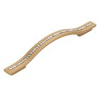 5" & 6 1/4" Centers Handle in Signature Satin Brass with Crystals